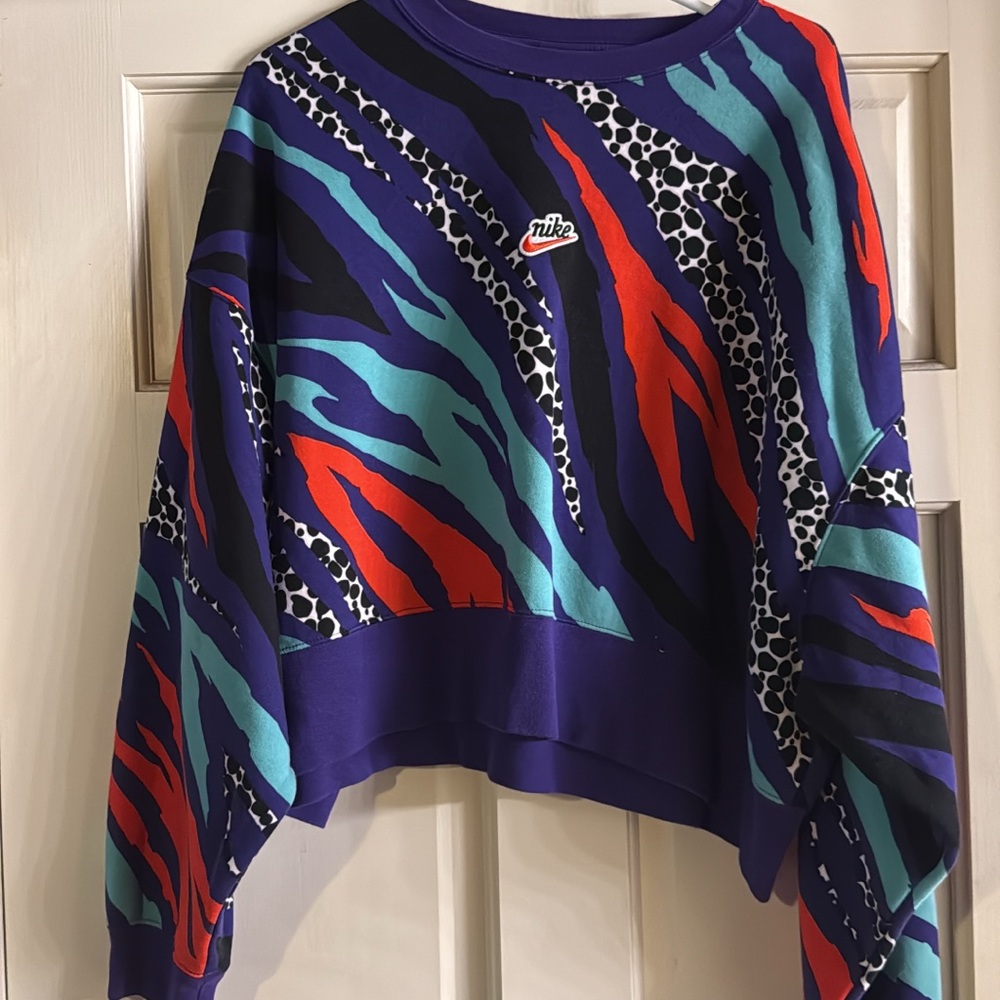 Nike Women's Bold Multicolor Crew Neck Sweater